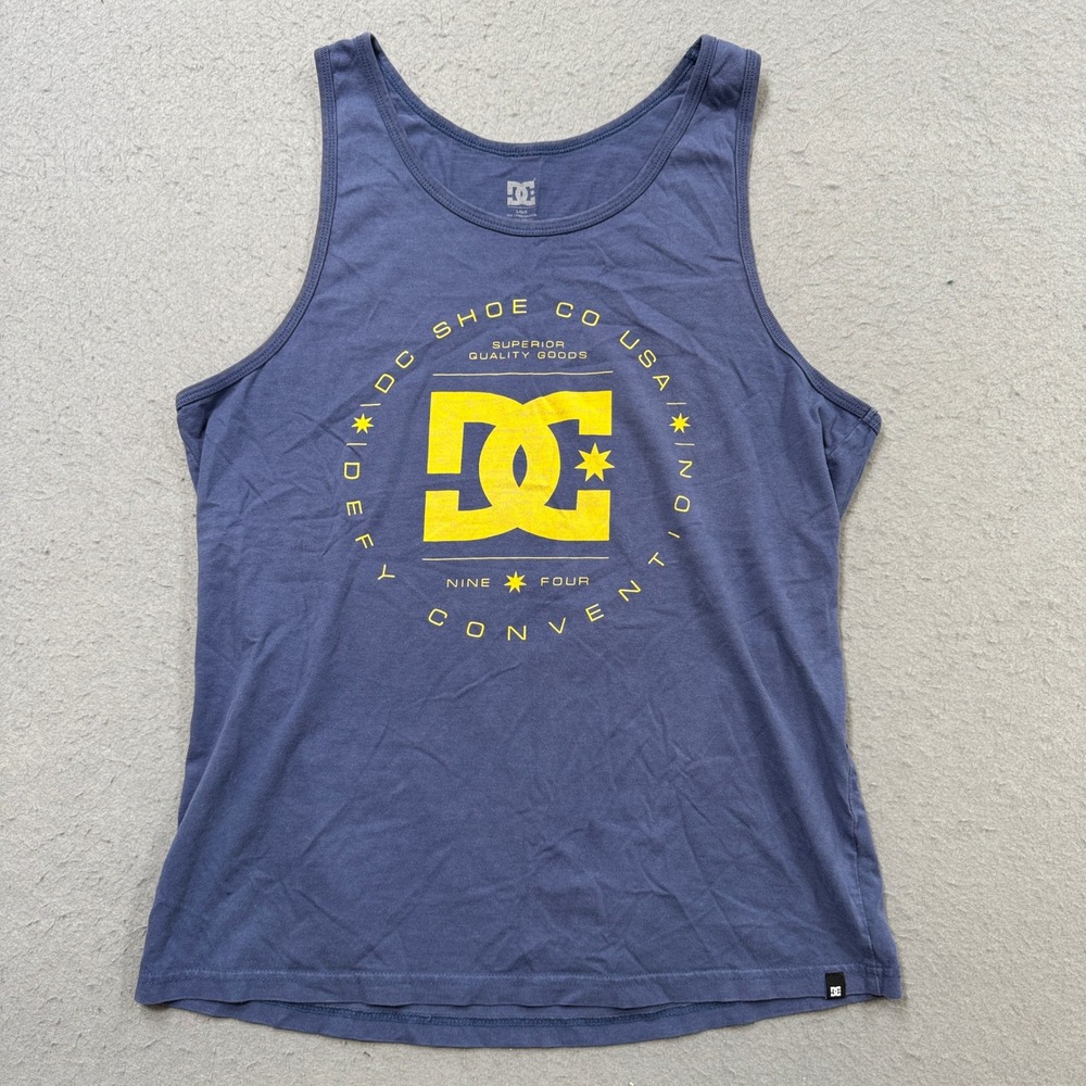 DC Shoe Tank Top Men's Large Blue Loose Sleeveless Lightweight Summer Gym